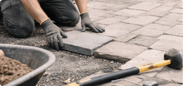 Landscape installations — paver walkway